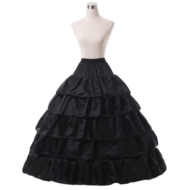 
Wholesale petticoat four hoop five layers lotus leaf lace increase diameter skirt wedding dress petticoat 