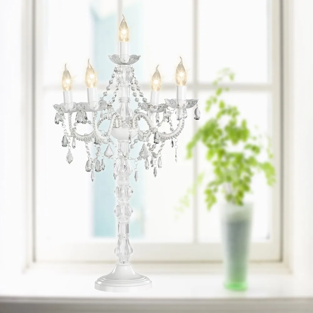 Crystal Chandelier Candelabra Table Lamp Wedding Centerpiece Decor Standing Chandeliers Floor Lamp