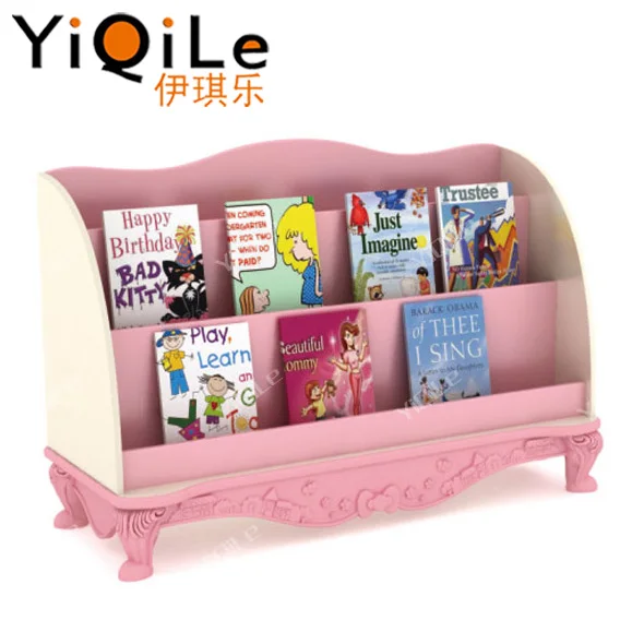 Car style shelves for children book wooden kindergarten bookshelf attractive kids book shelf
