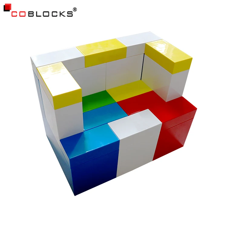 Factory direct sale small building blocks bricks sectional sofa modern for DIY furniture Jumbo Blocks