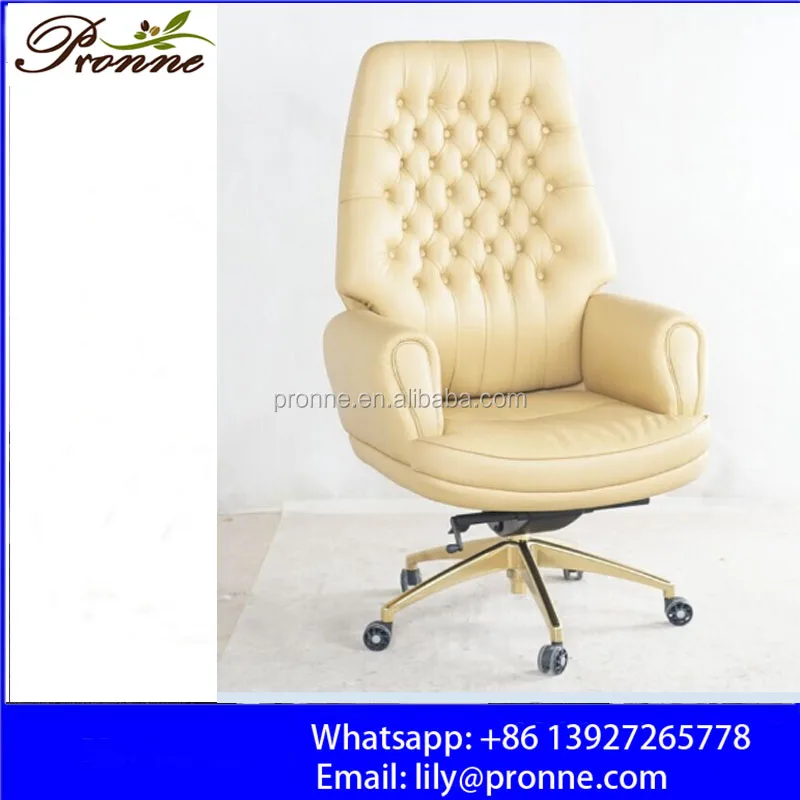 Most popular new stylish nail salon white&gold adjustable swivel spa customer computer chair