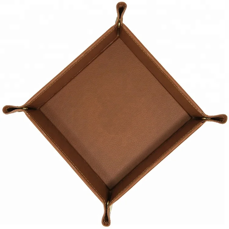 High Quality Hotel Durable PU Leather Storage Tray