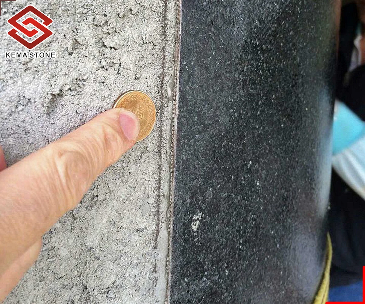 
Natural Flexible Thin Black Granite Stone Veneer For Pillar and Column 
