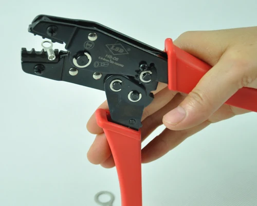 export newest HS-06 hand crimping pliers for 1.25-6mm2 non-insulated cable connector easy use cable lug crimping tool
