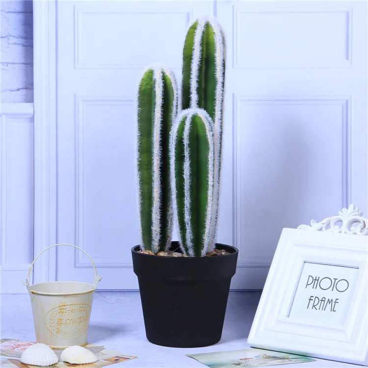 
Sicily Nordic simulation green sapphire fairy column home decoration desert plant potted shop display 