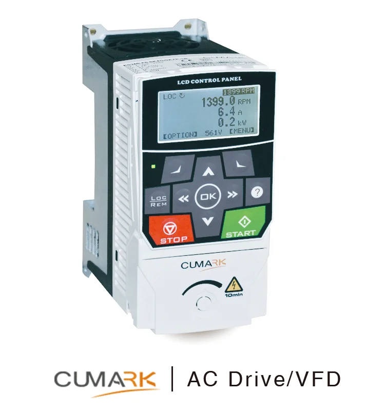 CUMARK ES350 compact SVC open loop heavy duty single phases 220 V frequency converter with optional LCD removable keypad