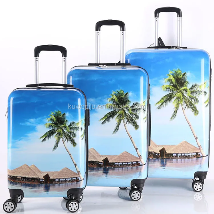 
paris eiffel tower Print abs pc luggage set 3pcs set spinner hardcase suitcase 