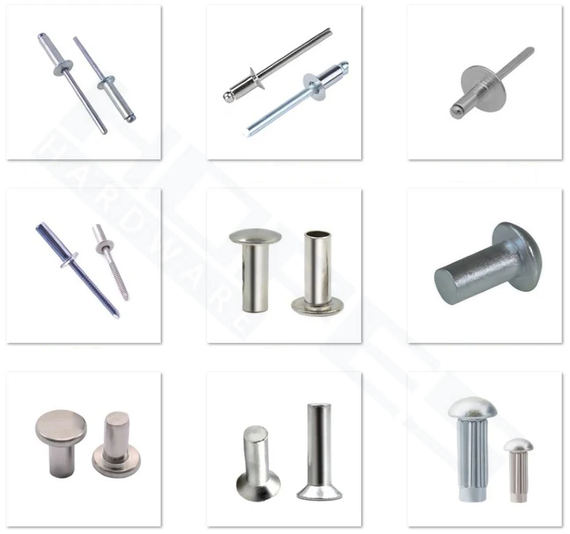 Button round Mushroom Flat head solid rivets standard mm inch size non-standard custom service