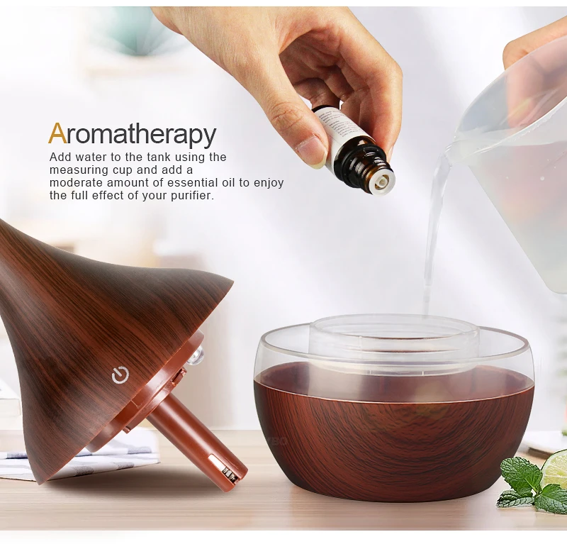 130ml portable Wholesale wood Grain Cool Mist Aroma Ultrasonic Mini Humidifier promotional USB diffuser