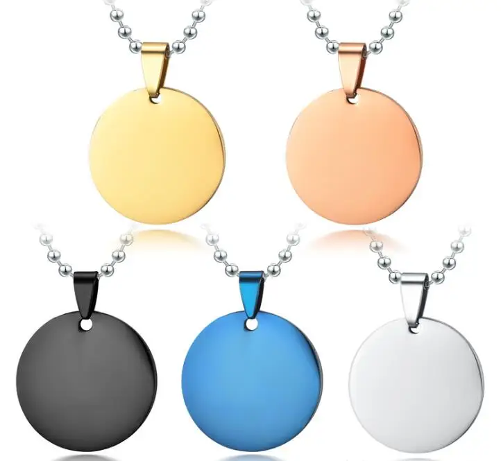 Wholesale custom logo blank military stainless steel dog tag