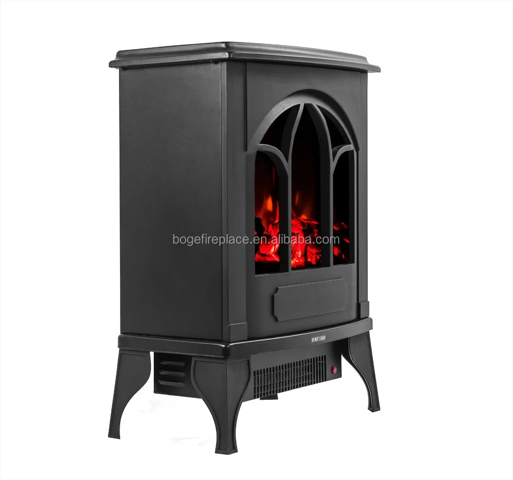 Freestanding electric fireplace stove with wood burning,120v electric stove indoor