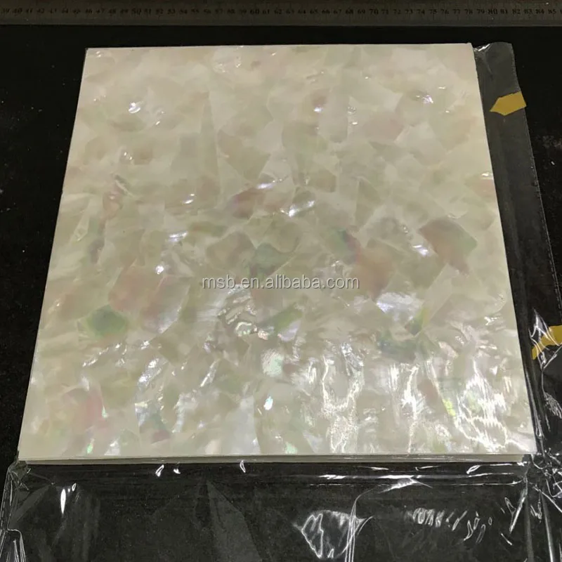 Large Size Whitelip Mother of Pearl Shell Veneer Sheet, 300*300mm Mother of pearl Inlay Material