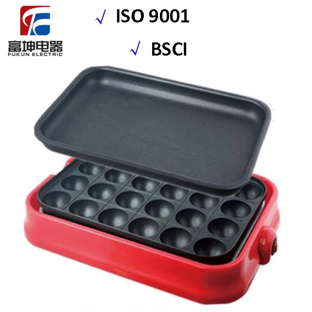 24 Holes Detachable Flat Plate and Takoyaki Maker