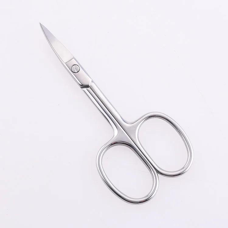 Custom logo eyelash scissors private label micro brow eyebrow scissors small beauty scissors for eyebrows