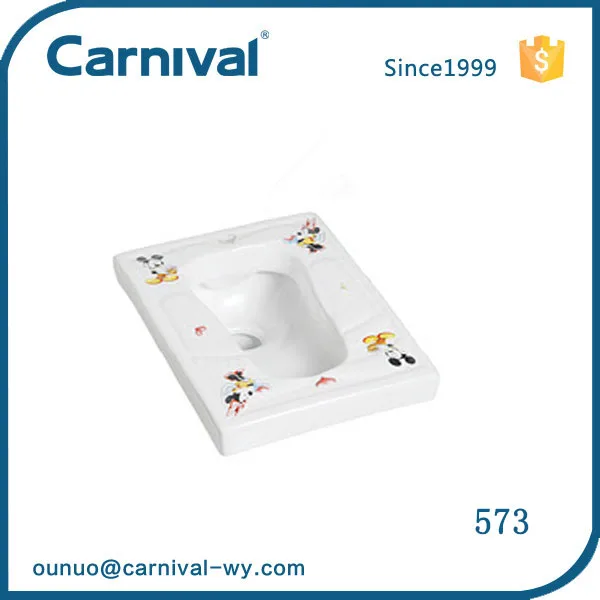 Color children bathroom toilet set one piece ceramic children toilet bowl A03