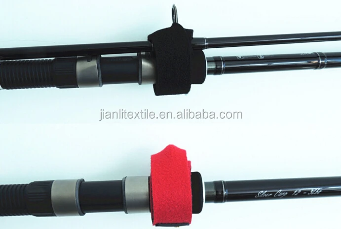 Outdoor Sports Soft Hook And Loop Neoprene rubber Fastening Fishing Rod Strap
