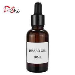 Dishi Wholesale 30ml pure Organic Beard Growth Oil For Men Beard Balm private label organic kit