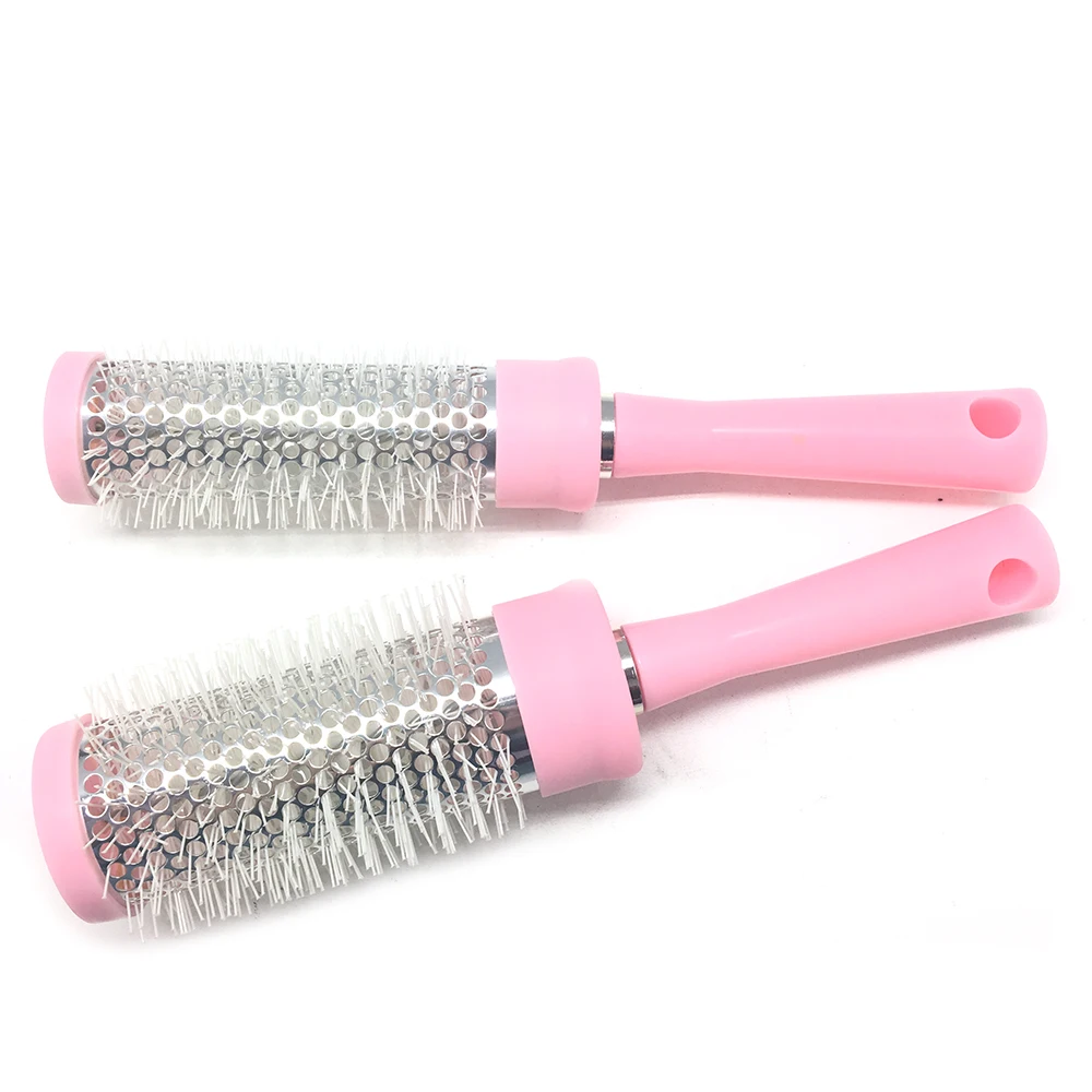 Osaki Brand Angel Wholesale boar professional hair brush Ermochromic Ceramic  Brush Roll Round Salon pink hair brush