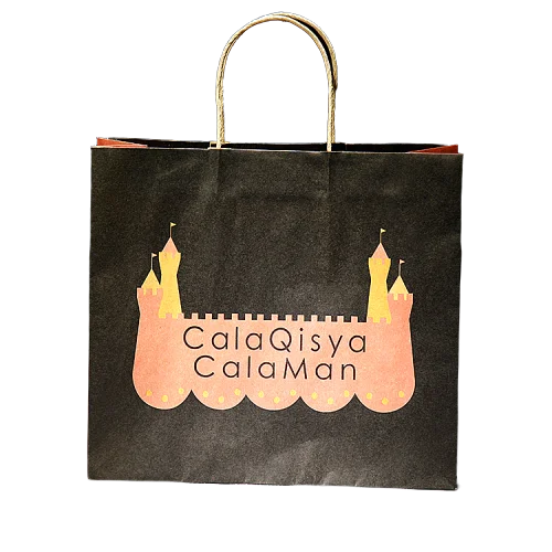 Customized Printed Logo White And Black Brown Kraft Craft Paper Shopping Bag With Your Own Logo Kraft Paper Bag With Handle