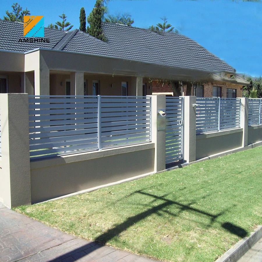 Garden sheet metal aluminum slat fence panel prices