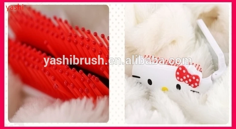 привет китти изображений и логотип складной волосы щеткой с зеркалом