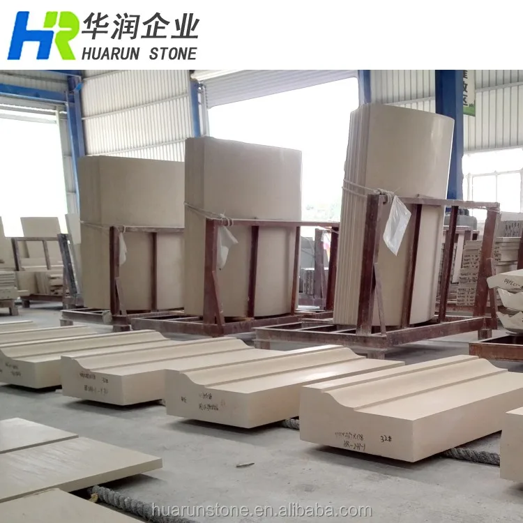 Gascogne Beige Limestone Cornice, Limestone Moulding, Limestone Casing