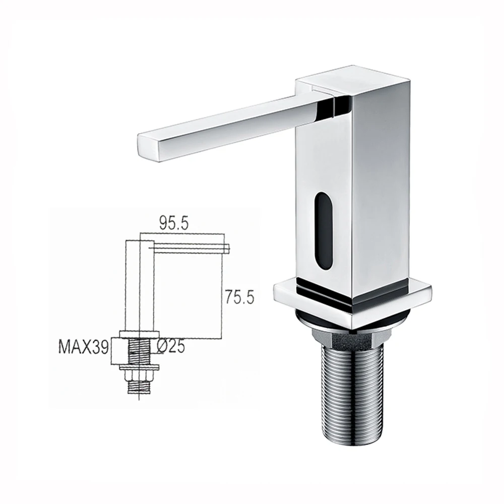 Hotel fittings chrome bathroom sensor automatic soap dispenser