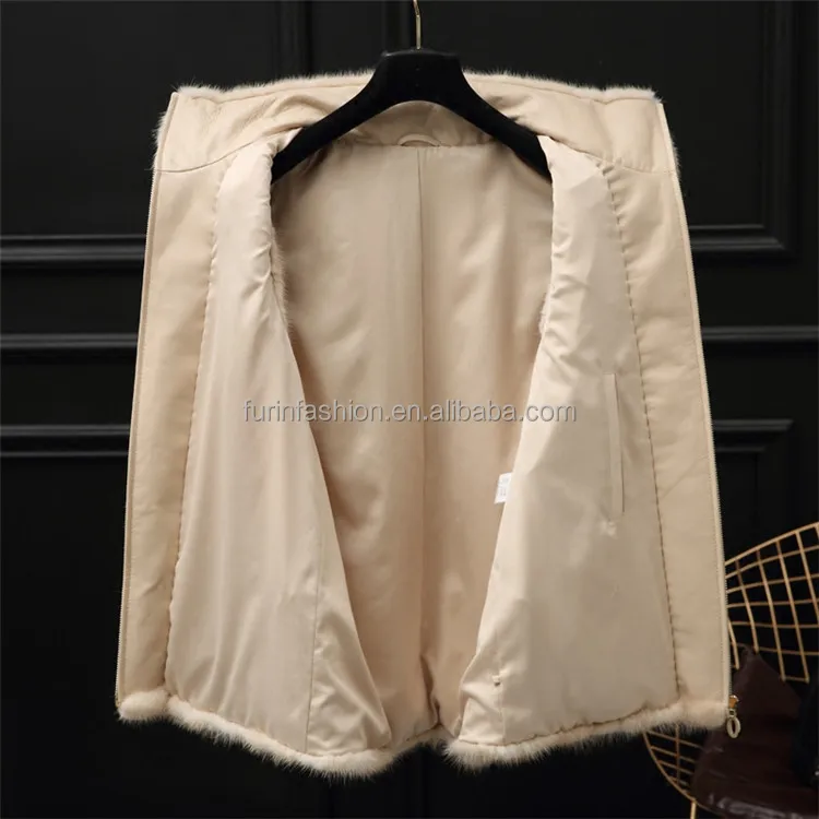 
High Quality Good Prices 100% Real Natural Sleeveless Mink Fur Coat 