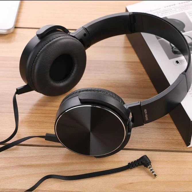 New High quality Wholesale metal  T-450 Wired earphone bass Headset Stereo sound Headphone Sports Headphone with Mic