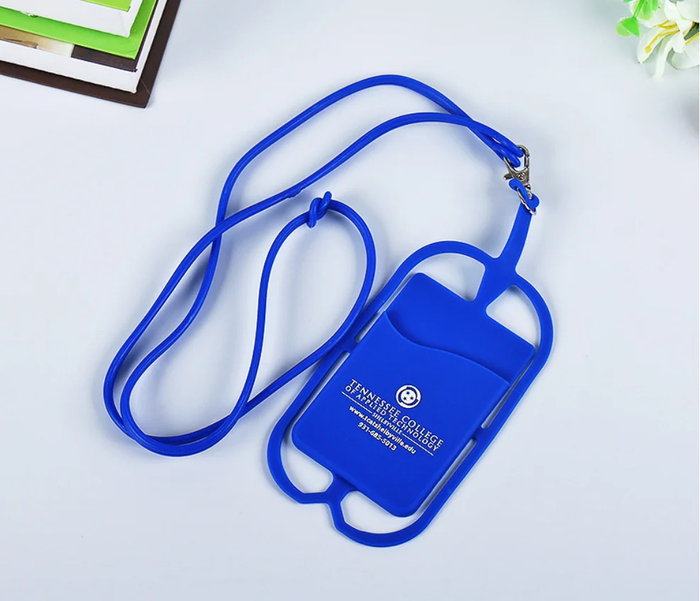 
Custom neck silicone cell phone lanyard strap case 