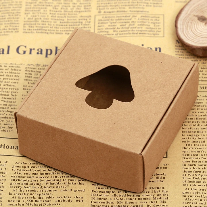 OEM biodegradable kraft paper boxes for handmade soaps bar with window Recycle paper soap packaging box