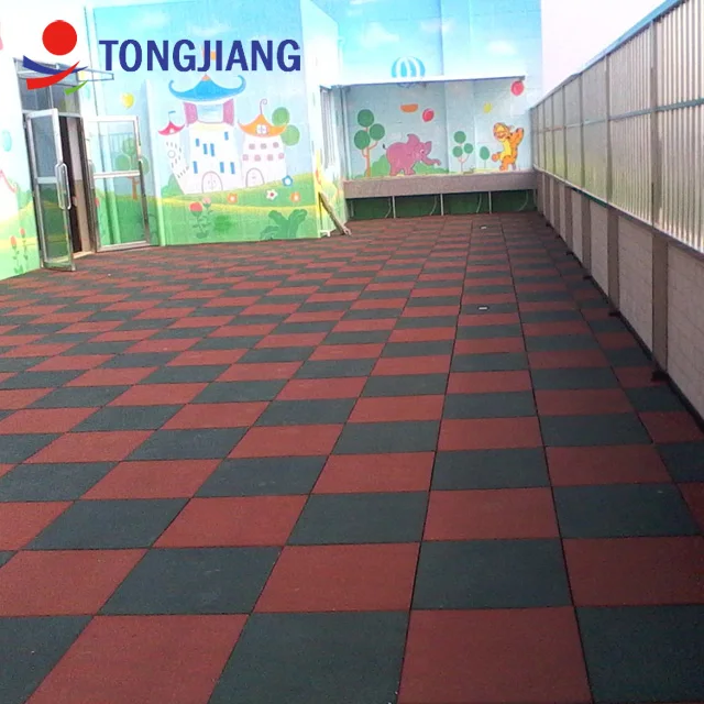 TJ Rubber Flooring Tiles For Gym Rubber Epdm Granules Playground Equipment Flooring