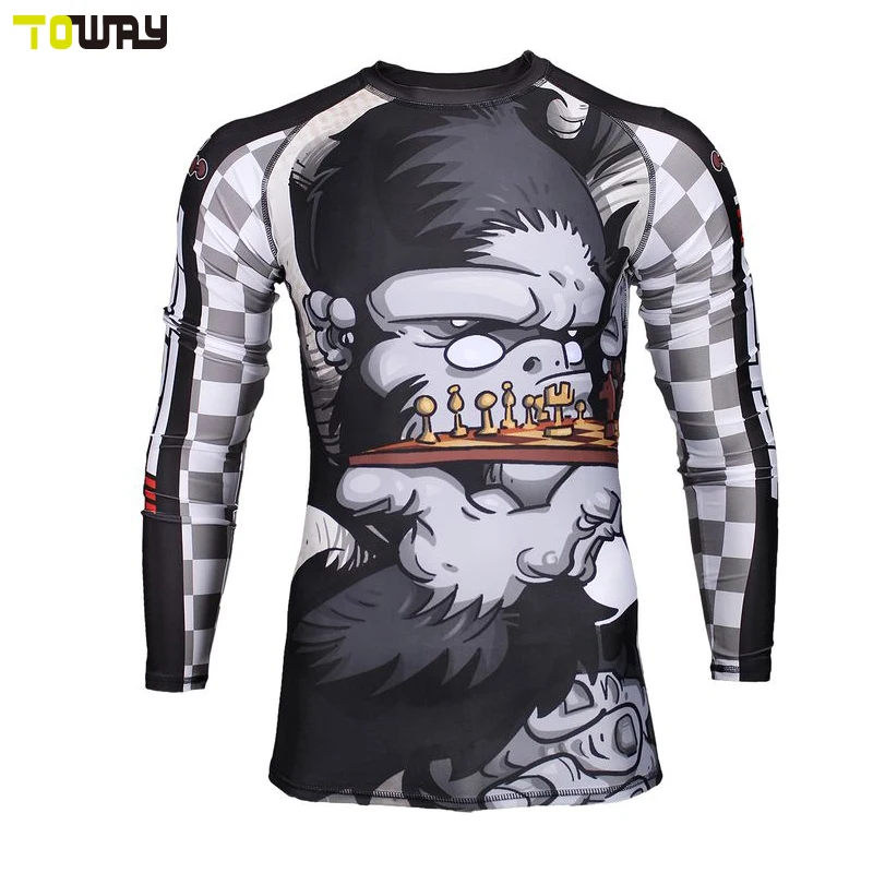 custom sublimated bjj rash guard digital printing
