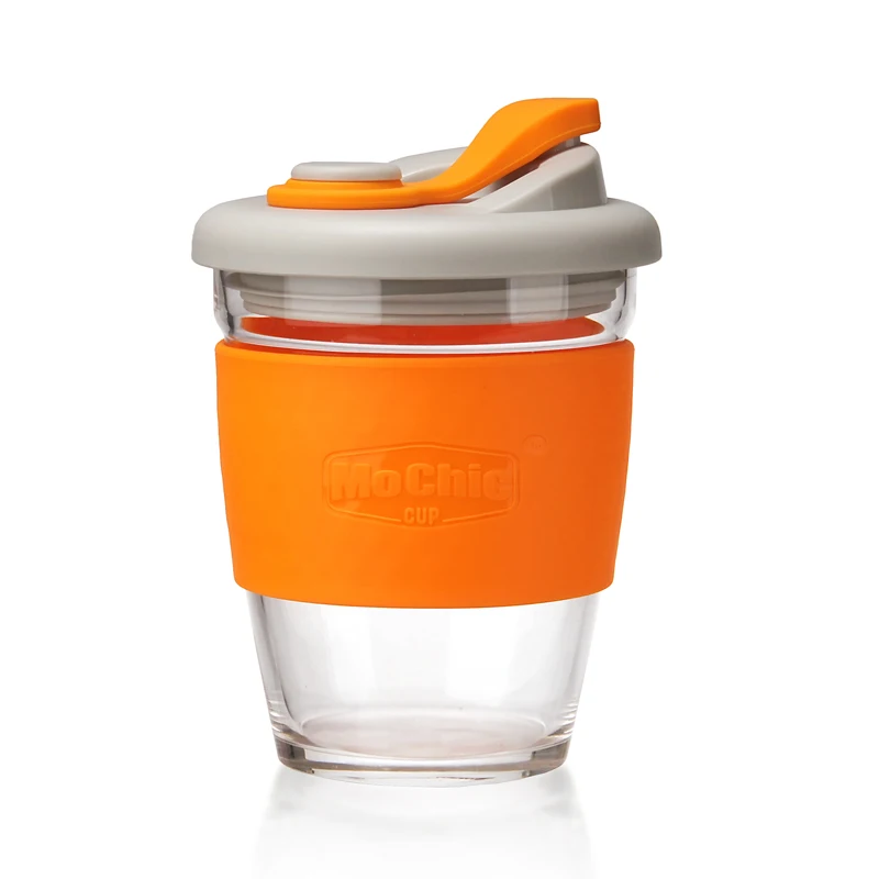 Best Selling Mochic Professional Design Reusable Glass Cup Drinkware Borosilicate Glass Coffee Cups With Lid
