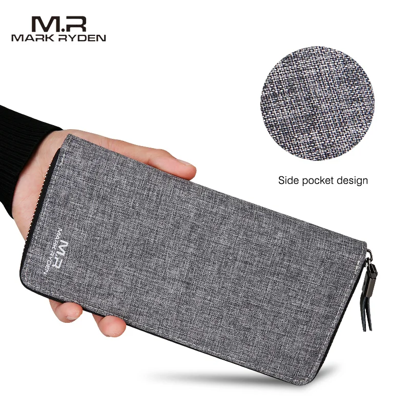 Mark Ryden Factory Unisex Waterproof Designer Mens Slim Wallet Leather Long Wallets Card Holder Coin Purse Money Bag for Men