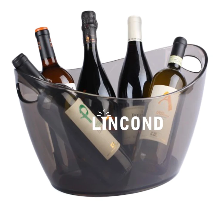 Lincond оптовая продажа роскошный большой ведро для льда со светодиодной подсветкой 12 л вечеринки бара