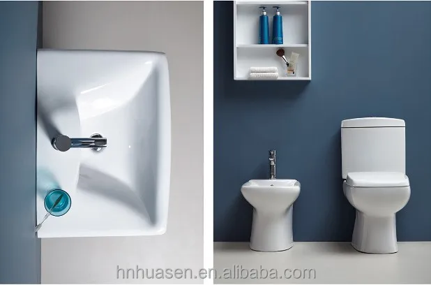 High Grade Bathroom Sanitaryware Suite Toilet and Bidet Set for Hotel