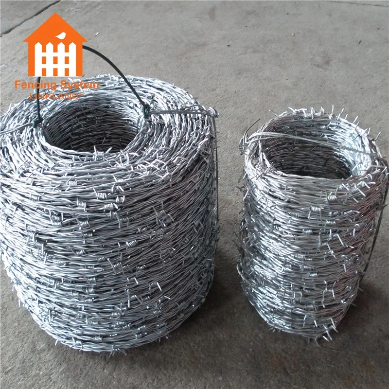 25Kg roll zinc coated galvanized barbed wire weight per meter