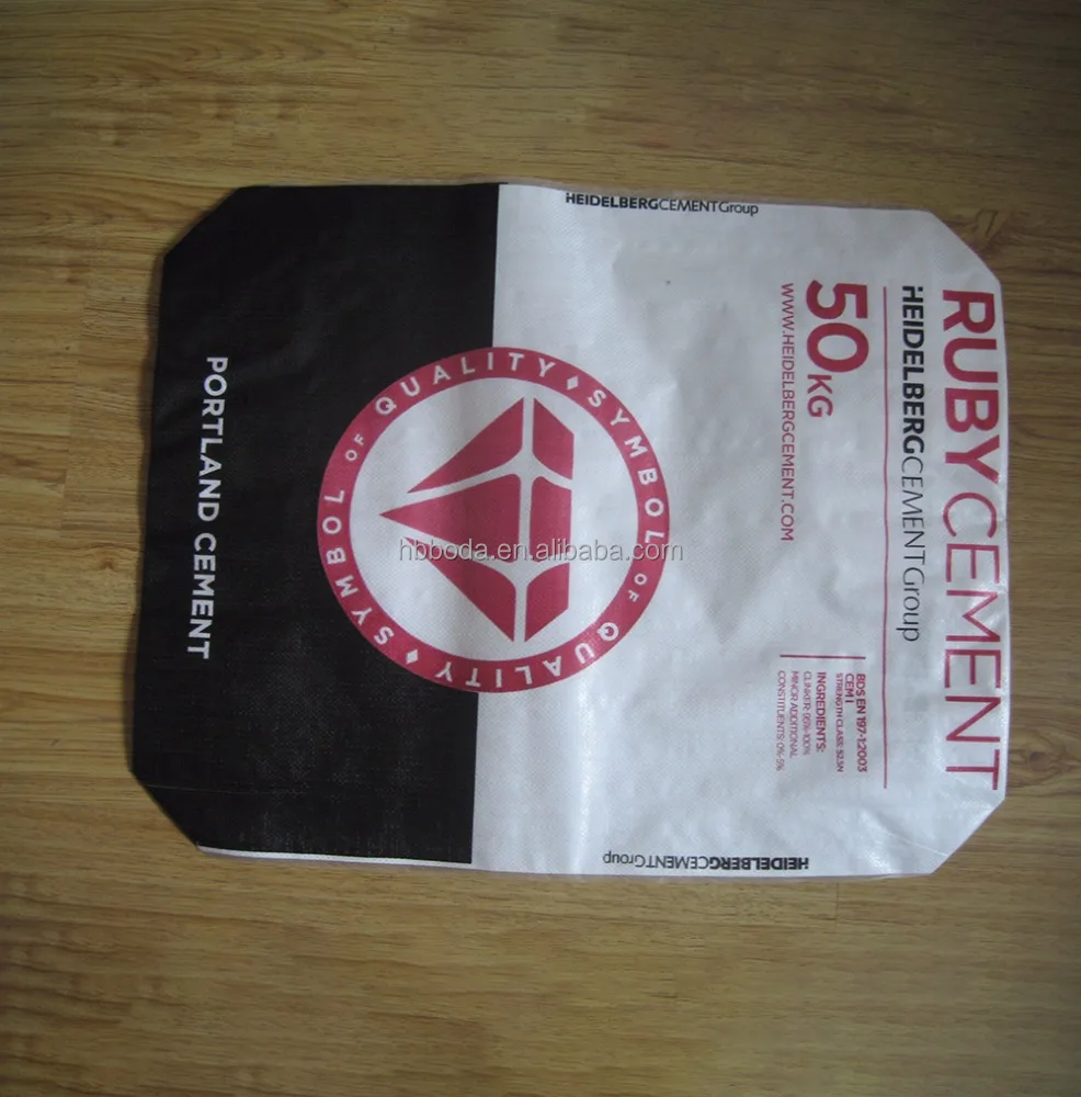 
20kg 50kg kraft paper pp woven block bottom valve cement bag for packing cement, chemical, glue 