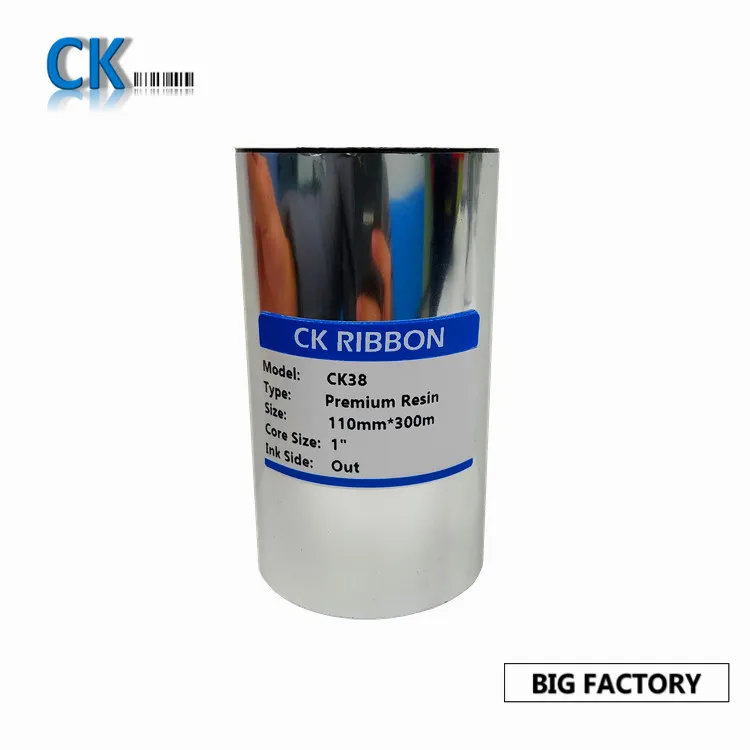 OEM Thermal Transfer Ribbon CK38 Premium Resin Thermal Transfer TTO Premium Resin Printer Ribbon For TTO Coding Machine