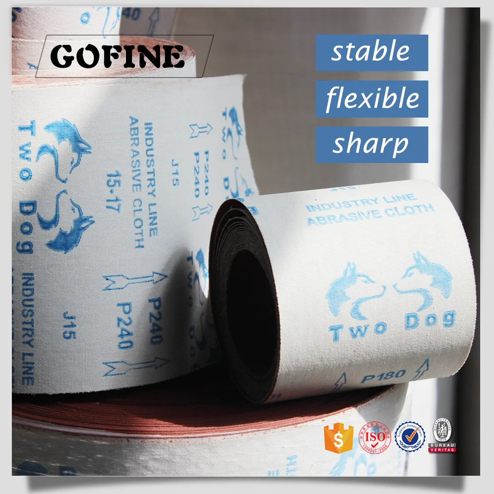 Aluminum oxide abrasive cloth roll/emery cloth roll for grinding wood, metal