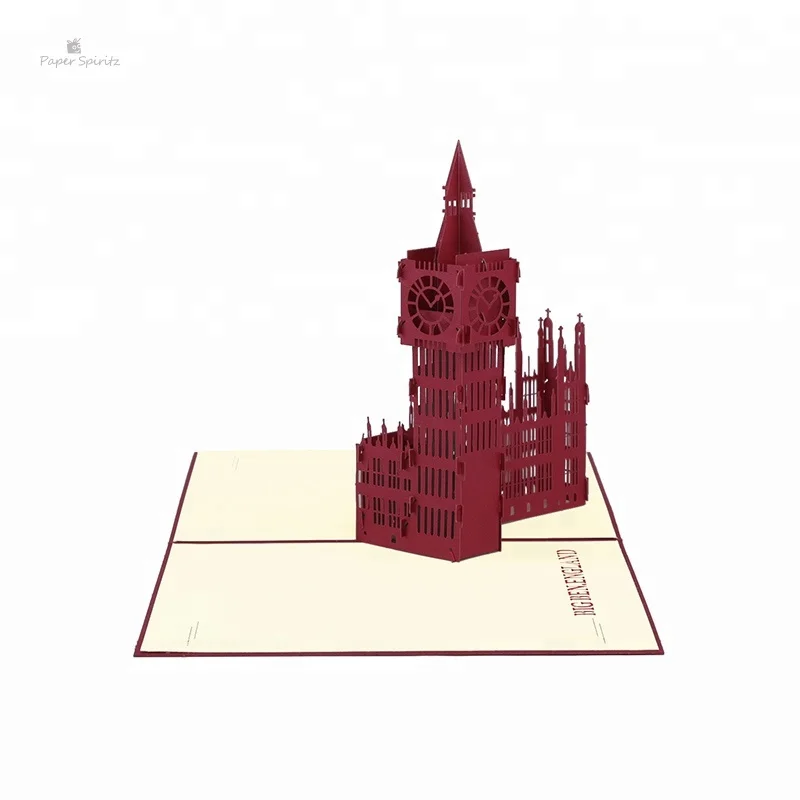 
Big Ben Landmark Building Card 3D Pop Up Travelling Greeting Gift Cards Handmade Creative Kirigami Origami 