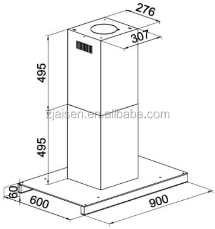 C -- Sensor touch island range hood
