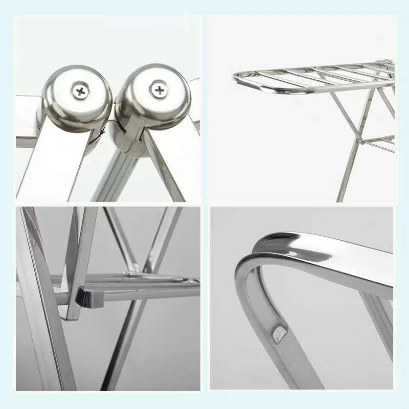 Foldable 2 layers Clothes air dryer mental material heavy duty  butterfly wings stand folding Clothes hanger drying rack