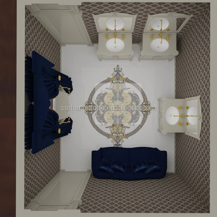 
marble waterjet medallion flooring 