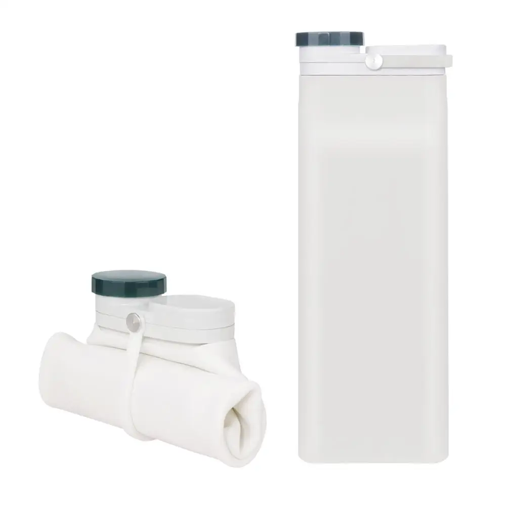 
Portable Refillable Milk Silicone Collapsible Bottles with a Handle 