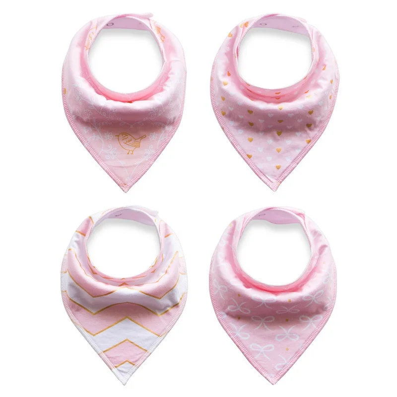 
4Pack Custom Printed Disposable Baby Bibs Bandana Drool Bib Set Baby Bandana 