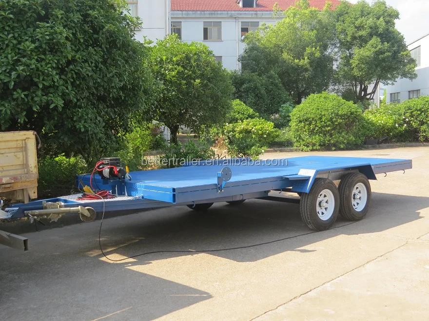 hydraulic cylinder towbed car tilting trailer