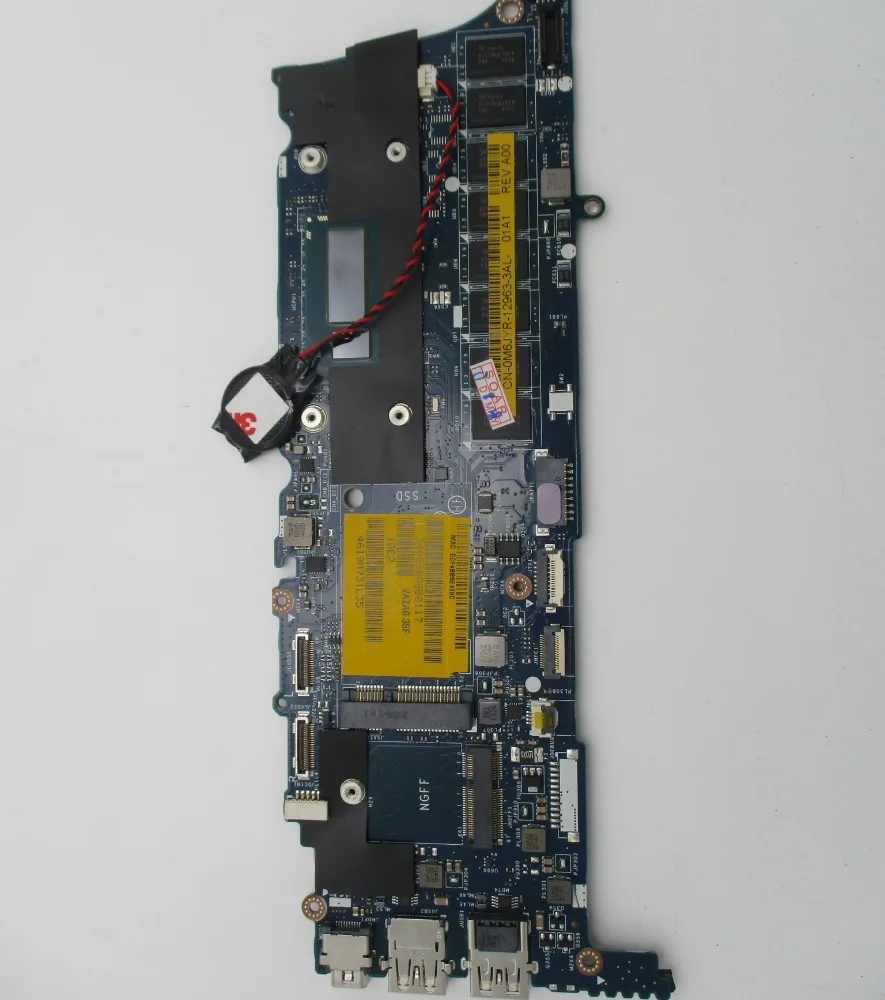 100% рабочая материнская плата для ноутбука dell xps 12 9q33 с i5-4200u 4g ram m6yjr