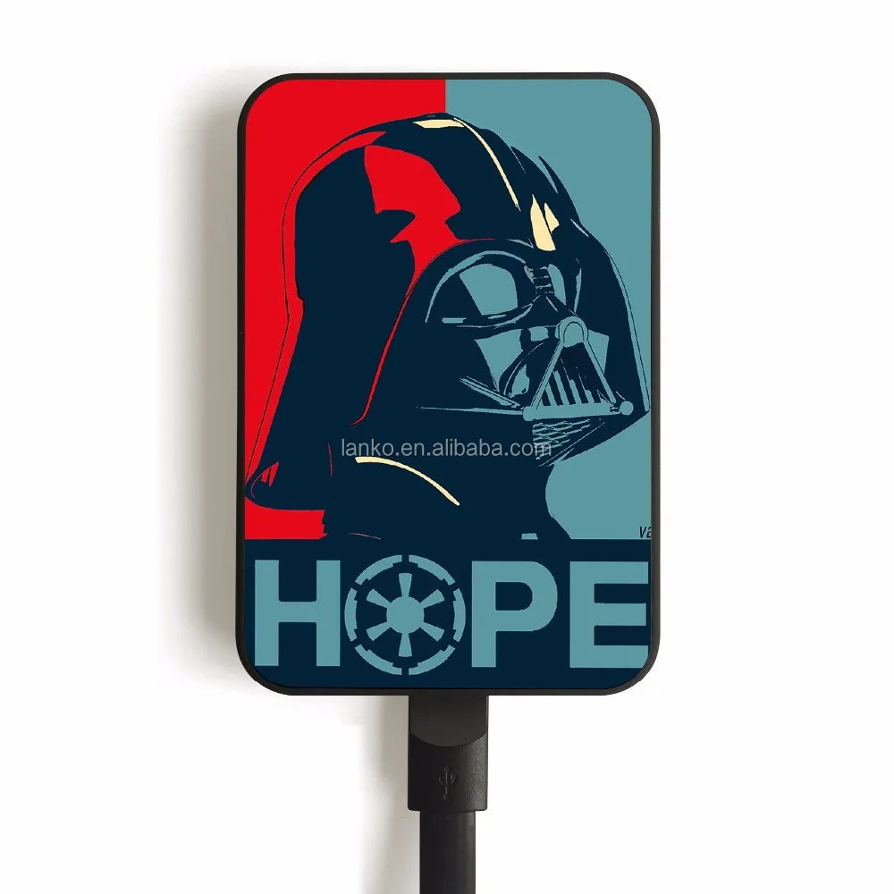 So cool design proda 10000mah portable mobile darth vader power bank polymer external battery